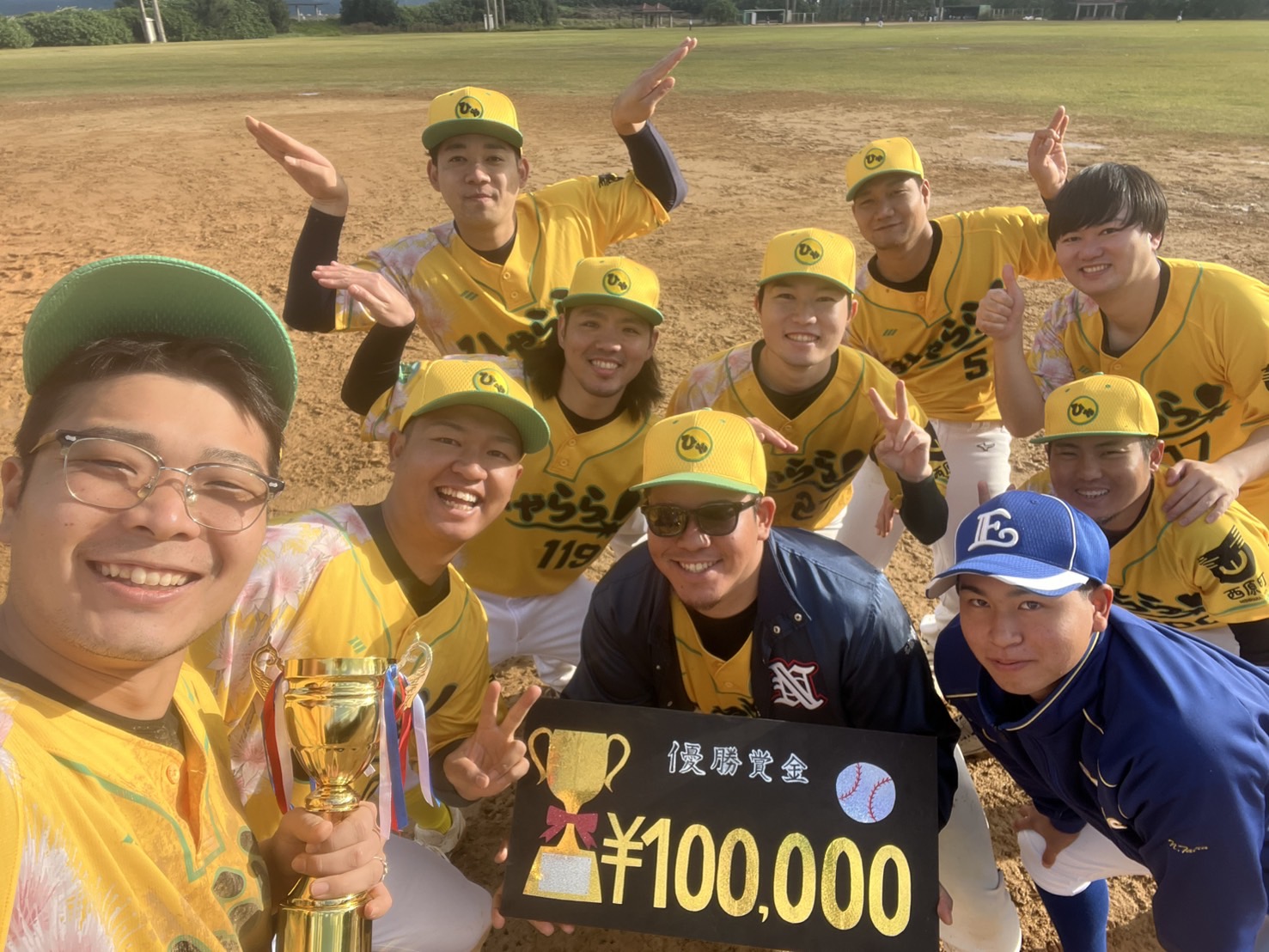 2026年正月野球 優勝・賞金¥100,000 集合写真